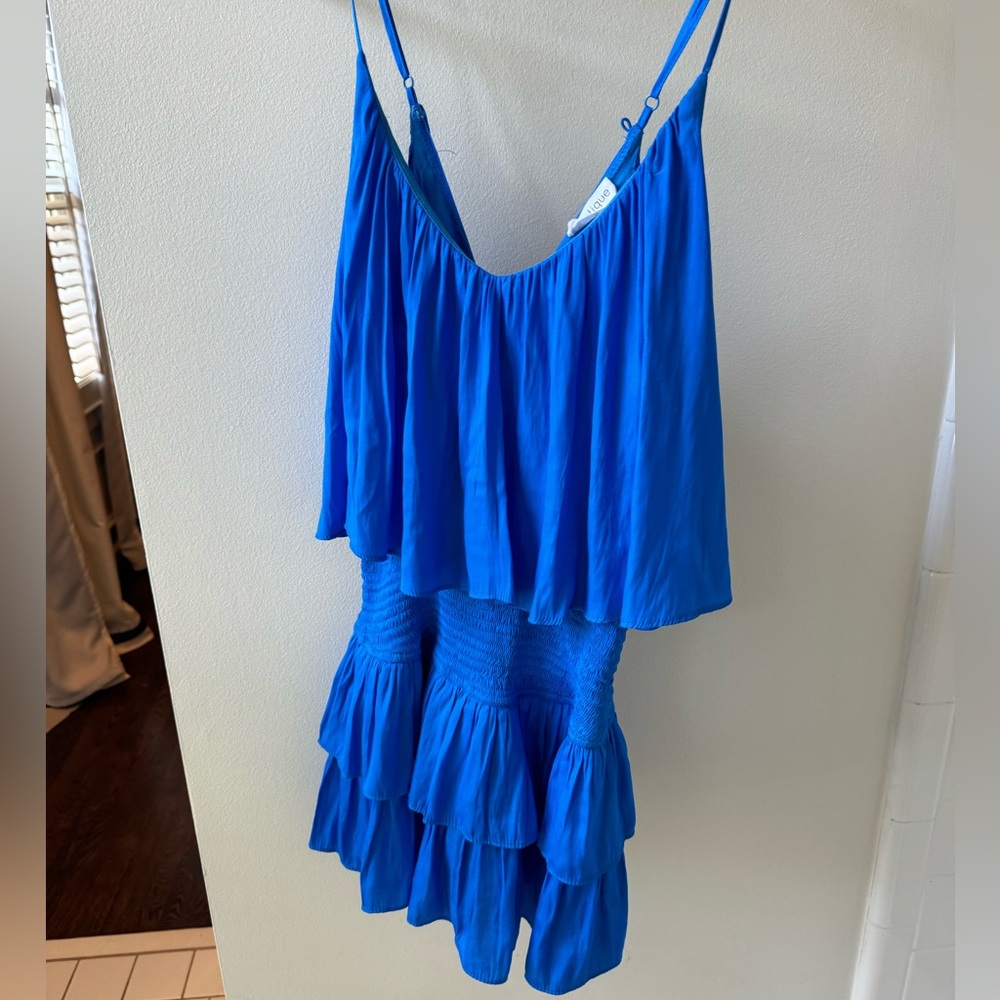 Vestique Boutique Royal Blue Spaghetti Strap Romper Size Medium